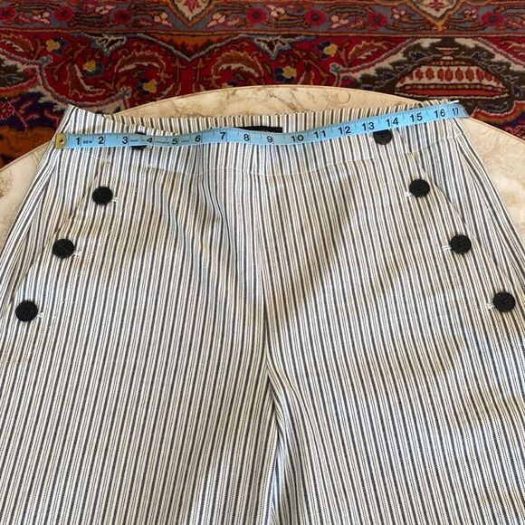 Banana Republic Sailor Style Wide Leg Striped Crop Pants - Picture 10 of 15